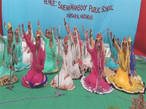 Students receiving awards faces bloom